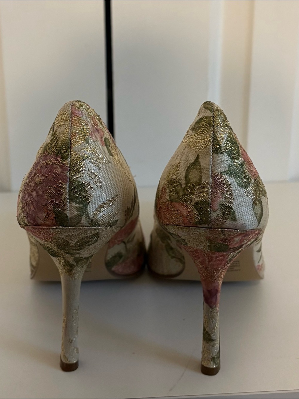 RSVP, Pearl-Embellished Floral Pointed-Toe Heels - Pink/Green, Size 11, NWOT - Picture 4 of 8